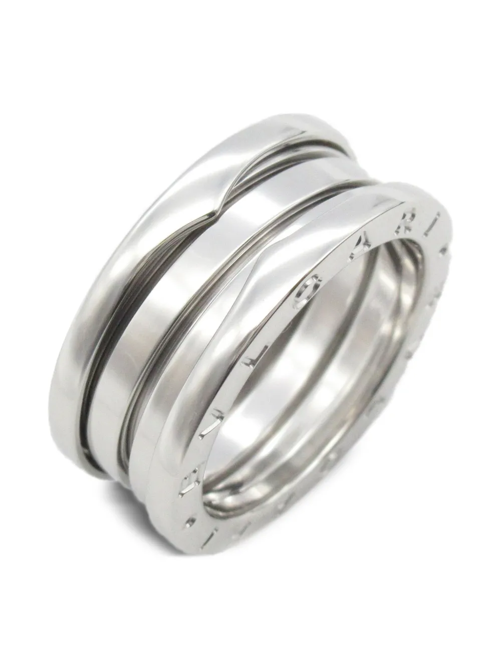 Bvlgari Pre-Owned 2010s 18K white gold three-band ring | Silver | Image 1