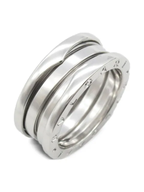 Bvlgari Pre-Owned 2010s 18K white gold three-band ring