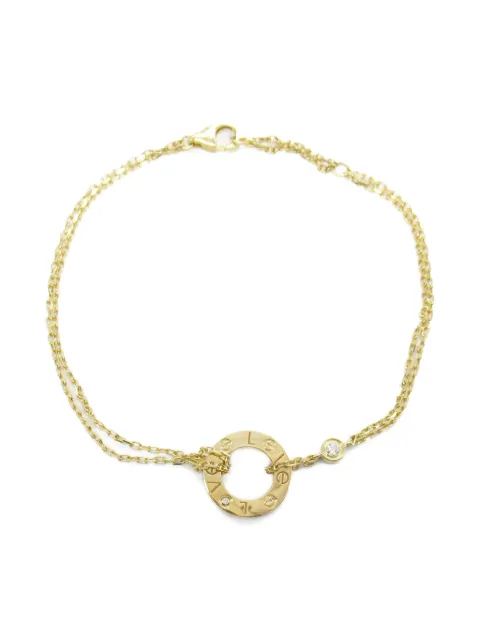 Cartier 2010s 18K yellow gold Love Circle 2PD diamond bracelet