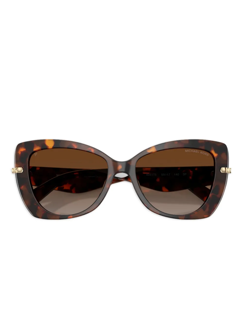 Michael Kors Atlanta zonnebril met cat-eye montuur Bruin