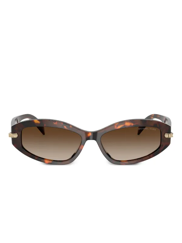 Michael Kors Multicolor Tortoiseshell Rectangle Sunglasses Michael Kors Tortoiseshell Sunglasses | Brown | FARFETCH main image 4