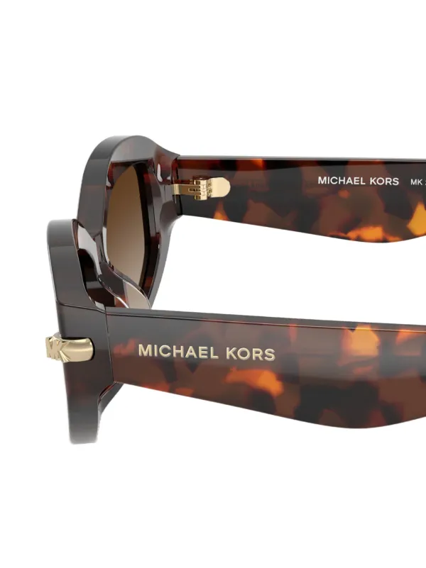 Michael Kors Tortoiseshell and Gold MK Logo Sunglasses Michael Kors Tokyo S (53 - 17) with Brown lenses and  main image 3
