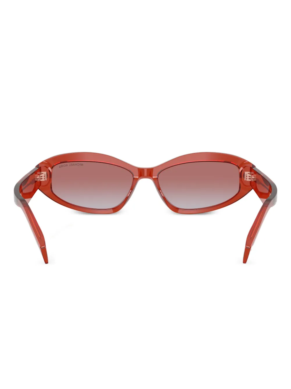 Michael Kors Oval-frame Sunglasses In Red