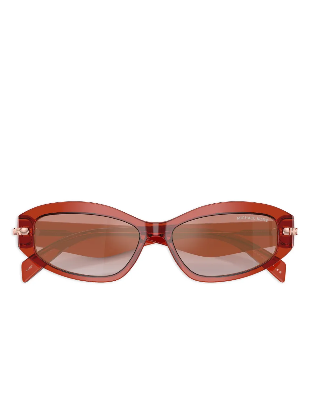 Michael Kors Oval-frame Sunglasses In Red