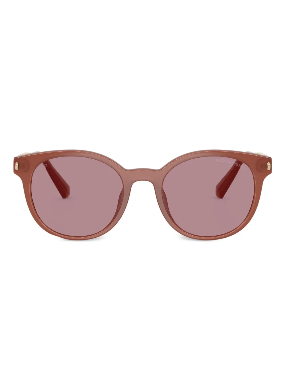 Michael Kors logo-plaque round sunglasses | Red | Image 1