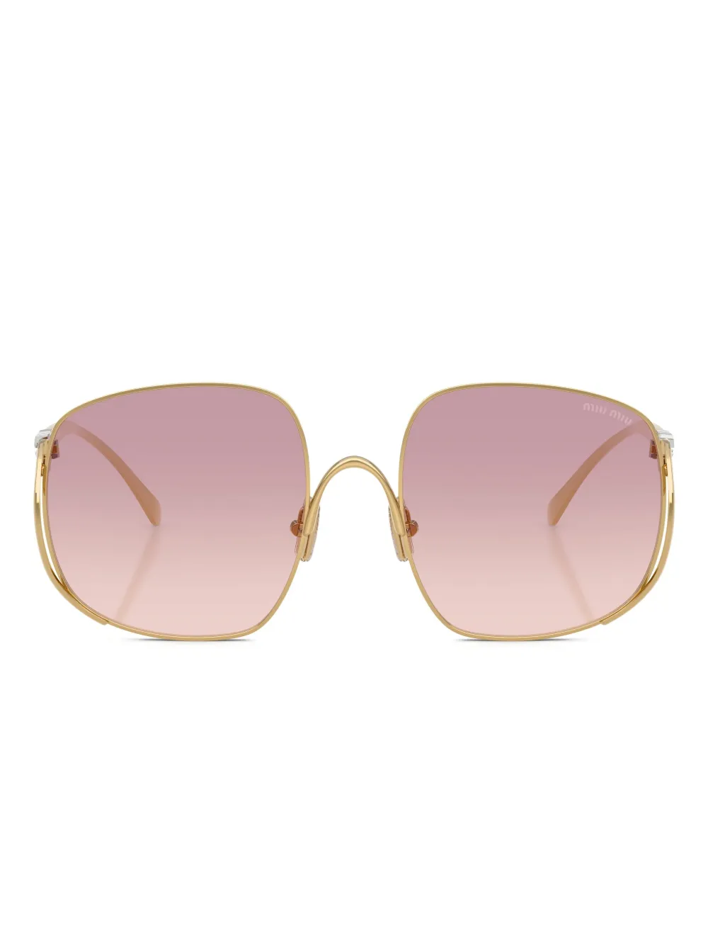 Miu Miu Eyewear oversize-frame sunglasses | Gold | Image 1