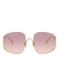 Miu Miu Eyewear oversize-frame sunglasses - Gold