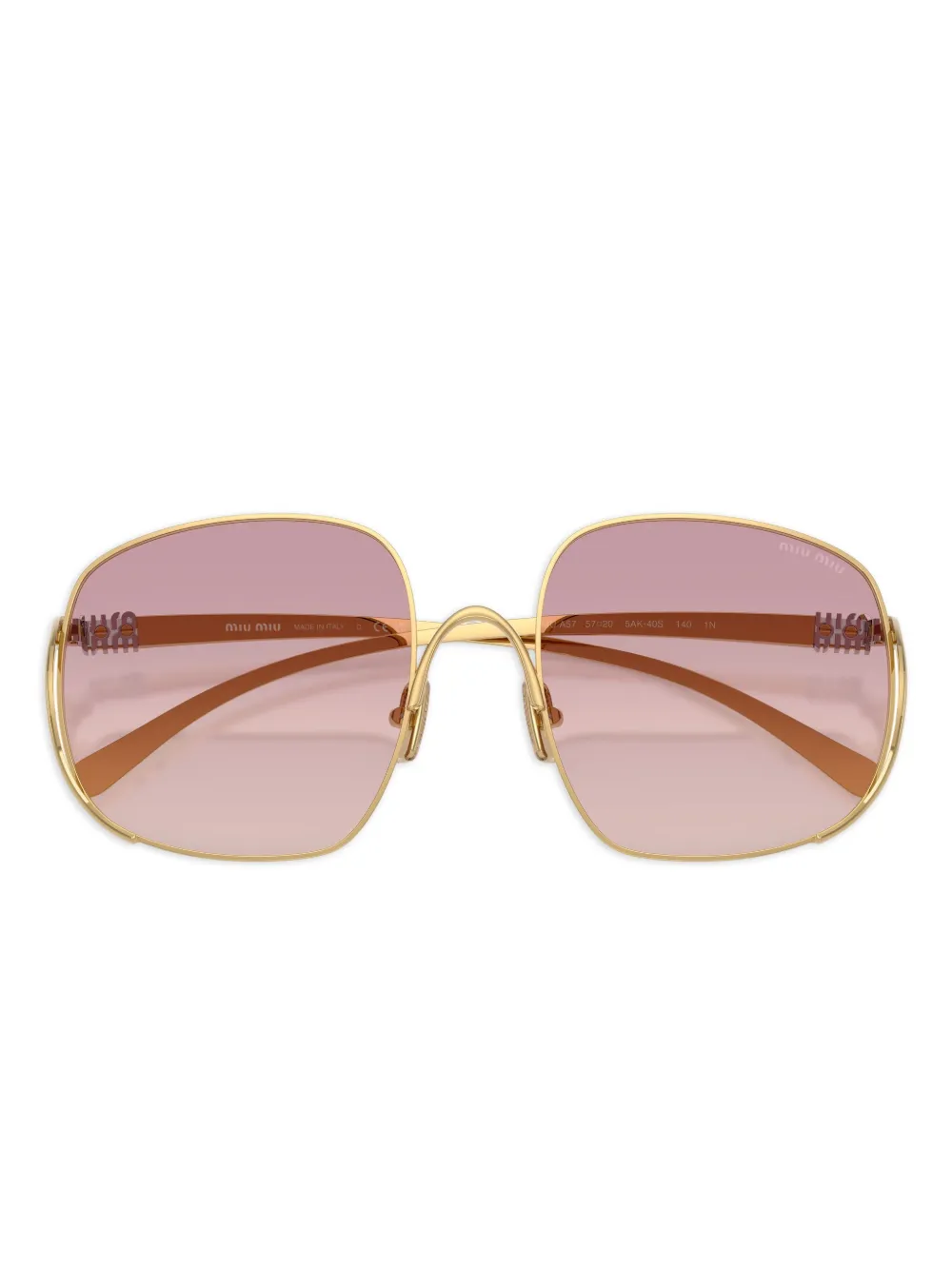 Miu Miu Mu A57s 57mm Gradient Square Sunglasses In Pink