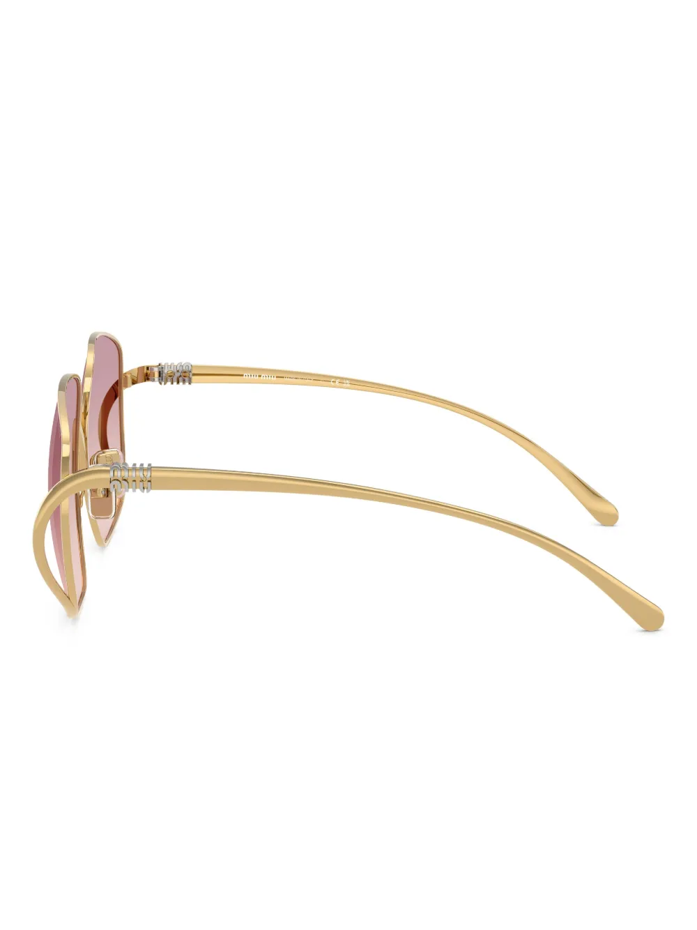Miu Miu Mu A57s 57mm Gradient Square Sunglasses In Pink