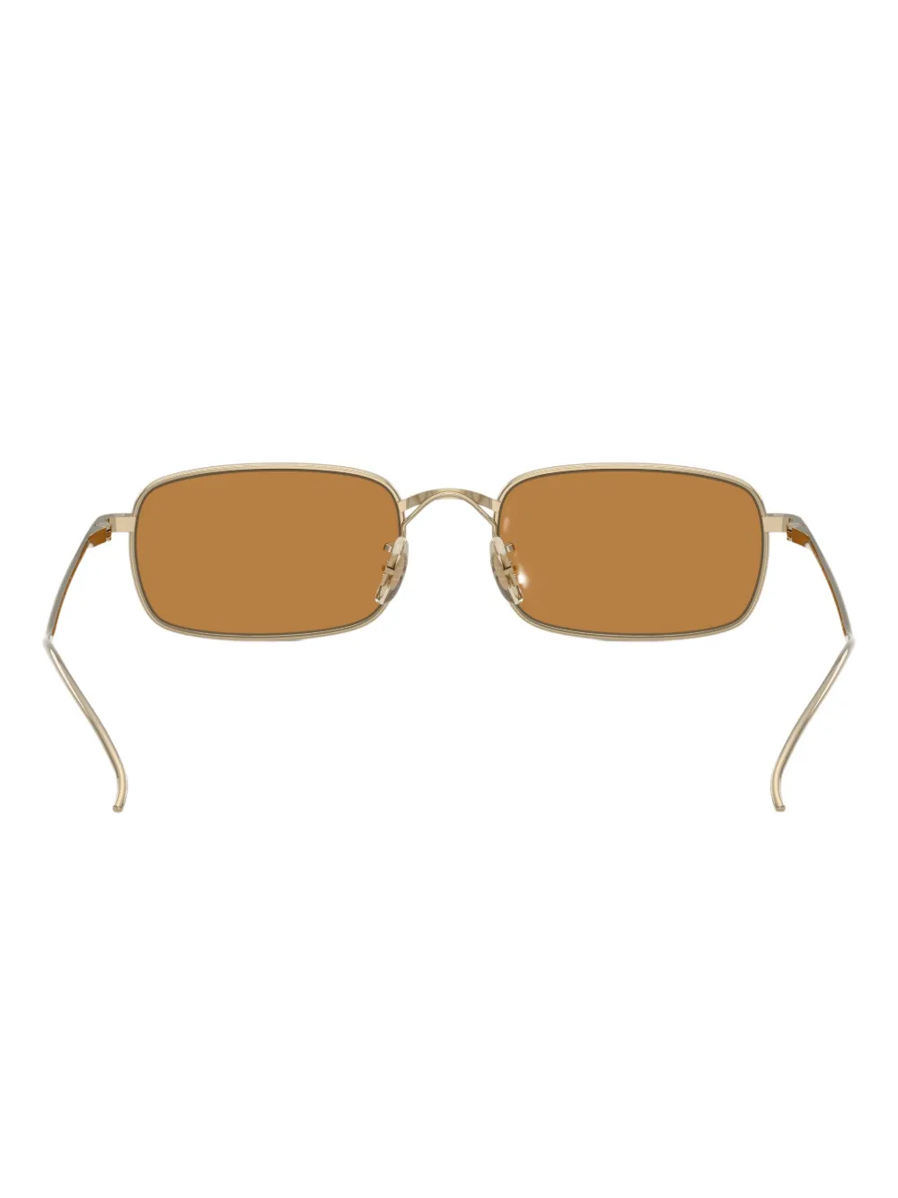 Oliver Peoples Zonnebril met rechthoekig montuur Goud