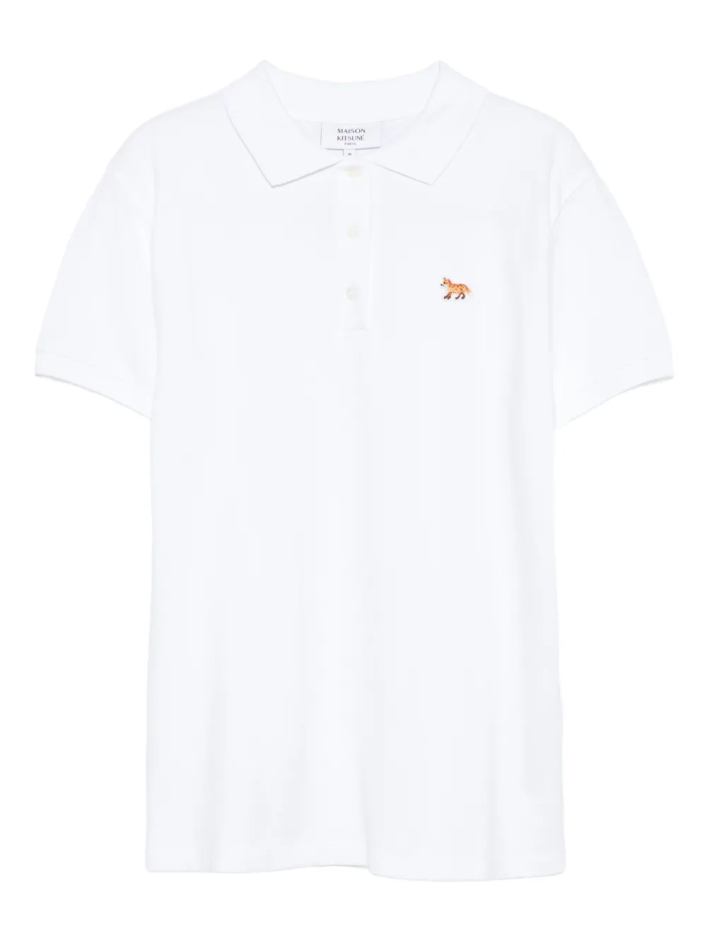Maison Kitsuné fox-embroidered polo shirt | White | Image 1