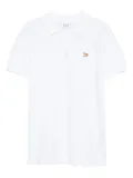 Maison Kitsuné fox-embroidered polo shirt - White