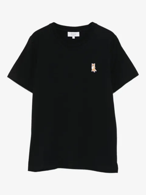 Maison Kitsuné fox-embroidered cotton T-shirt