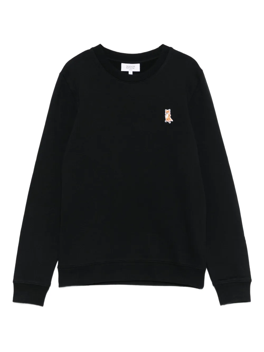 Maison Kitsuné fox-embroidered sweatshirt | Black | Image 1