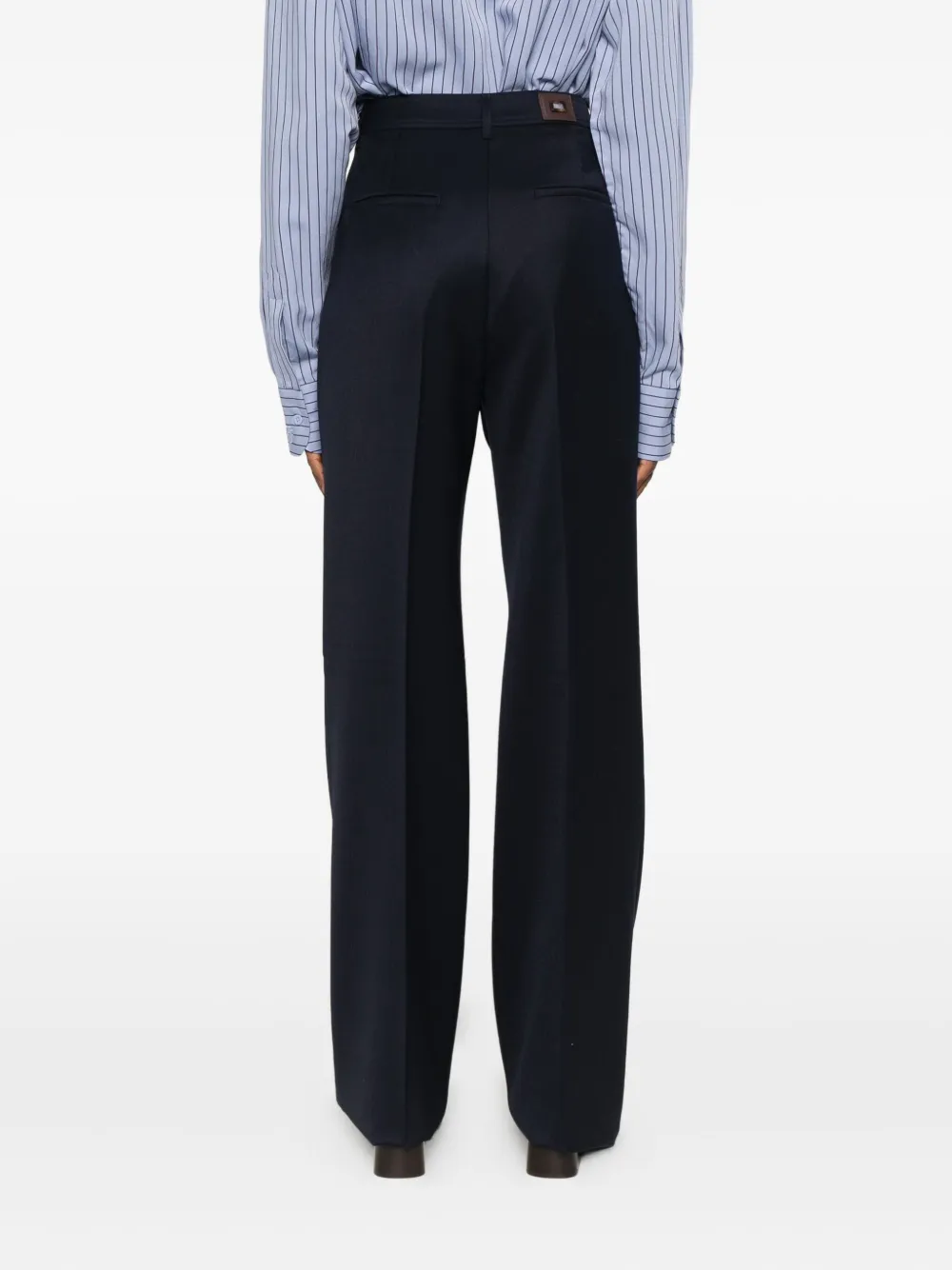 Max Mara High-waisted Trousers In Blue