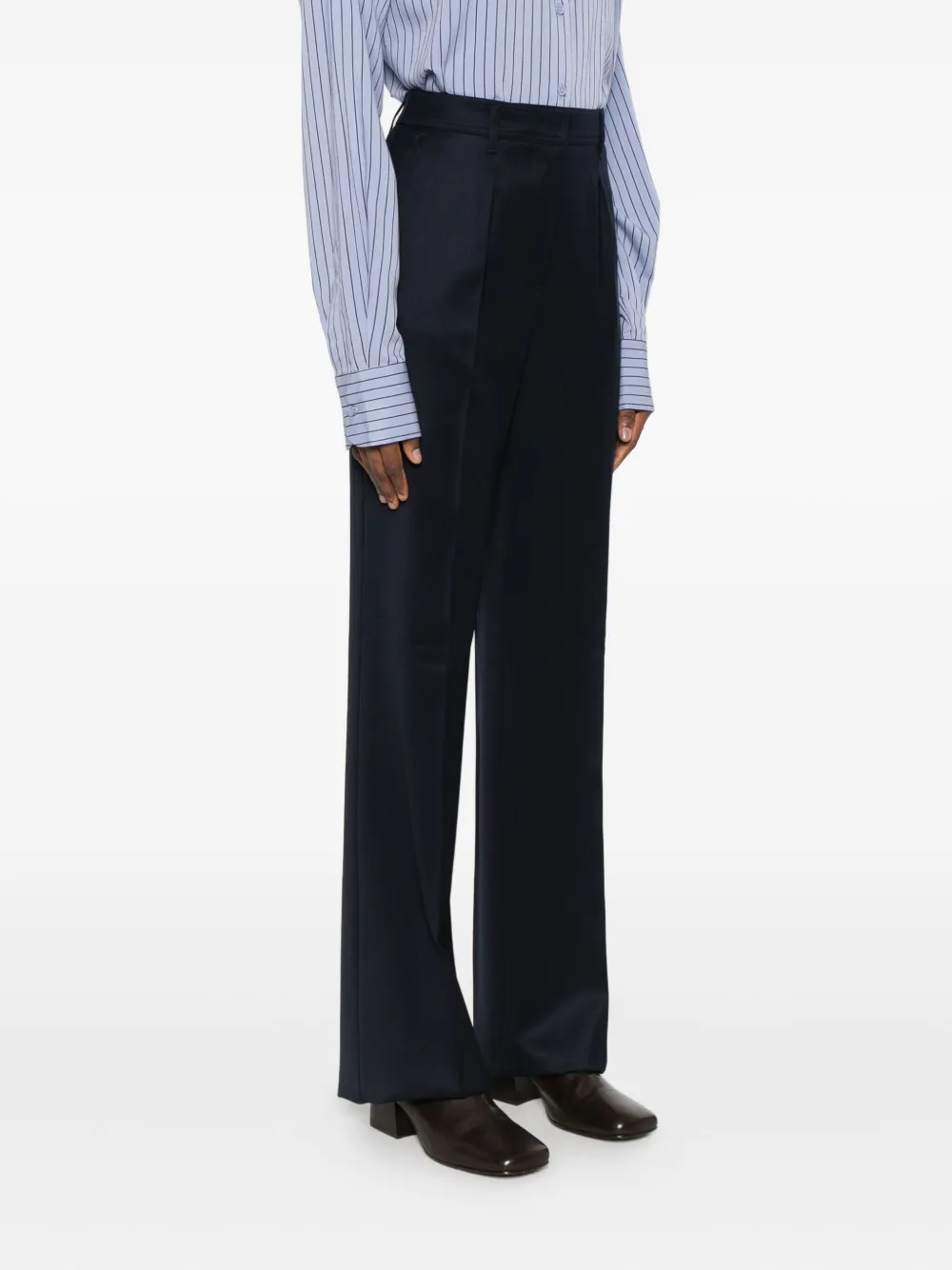 Max Mara High-waisted Trousers In Blue