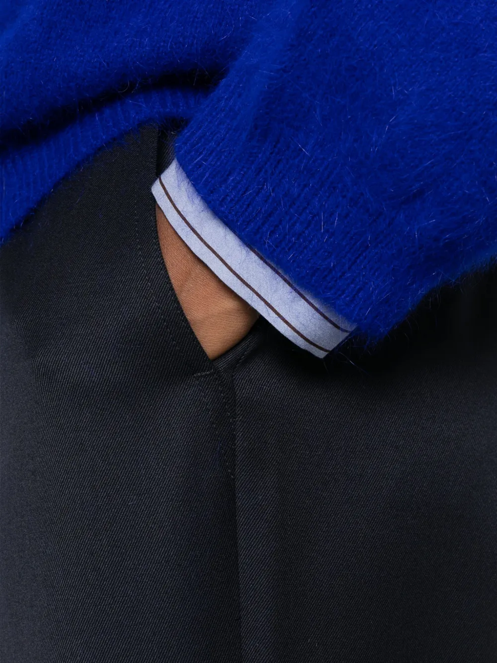 Max Mara High-waisted Trousers In Blue