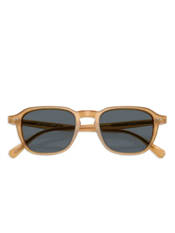 Oliver Peoples geometric-frame Sunglasses | Brown | FARFETCH SG