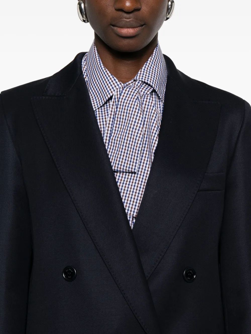 Max Mara Double-breasted Blazer In Blue