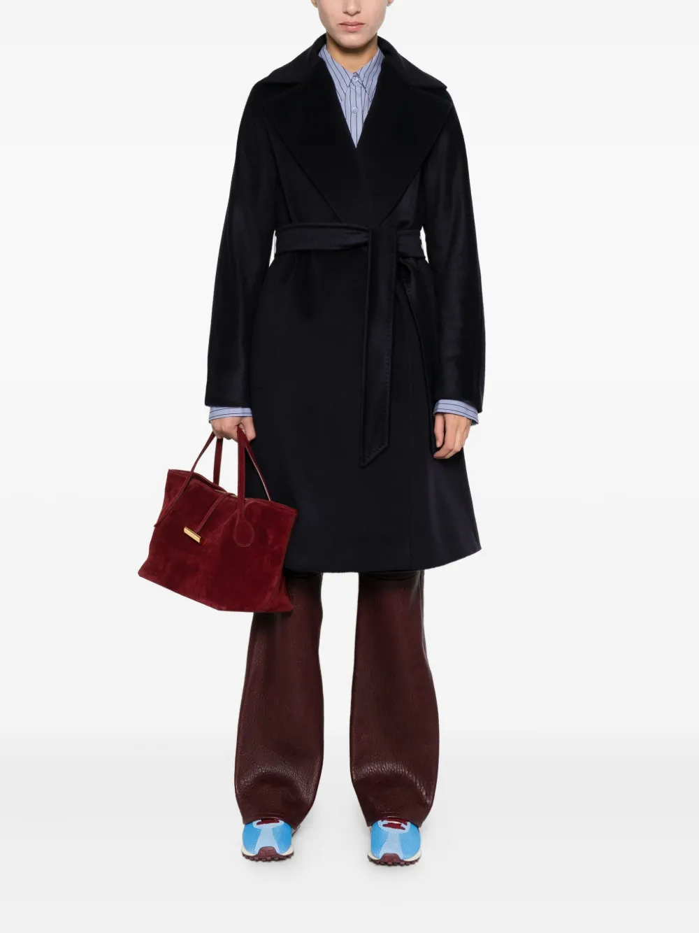 Max Mara Jas met ceintuur Zwart