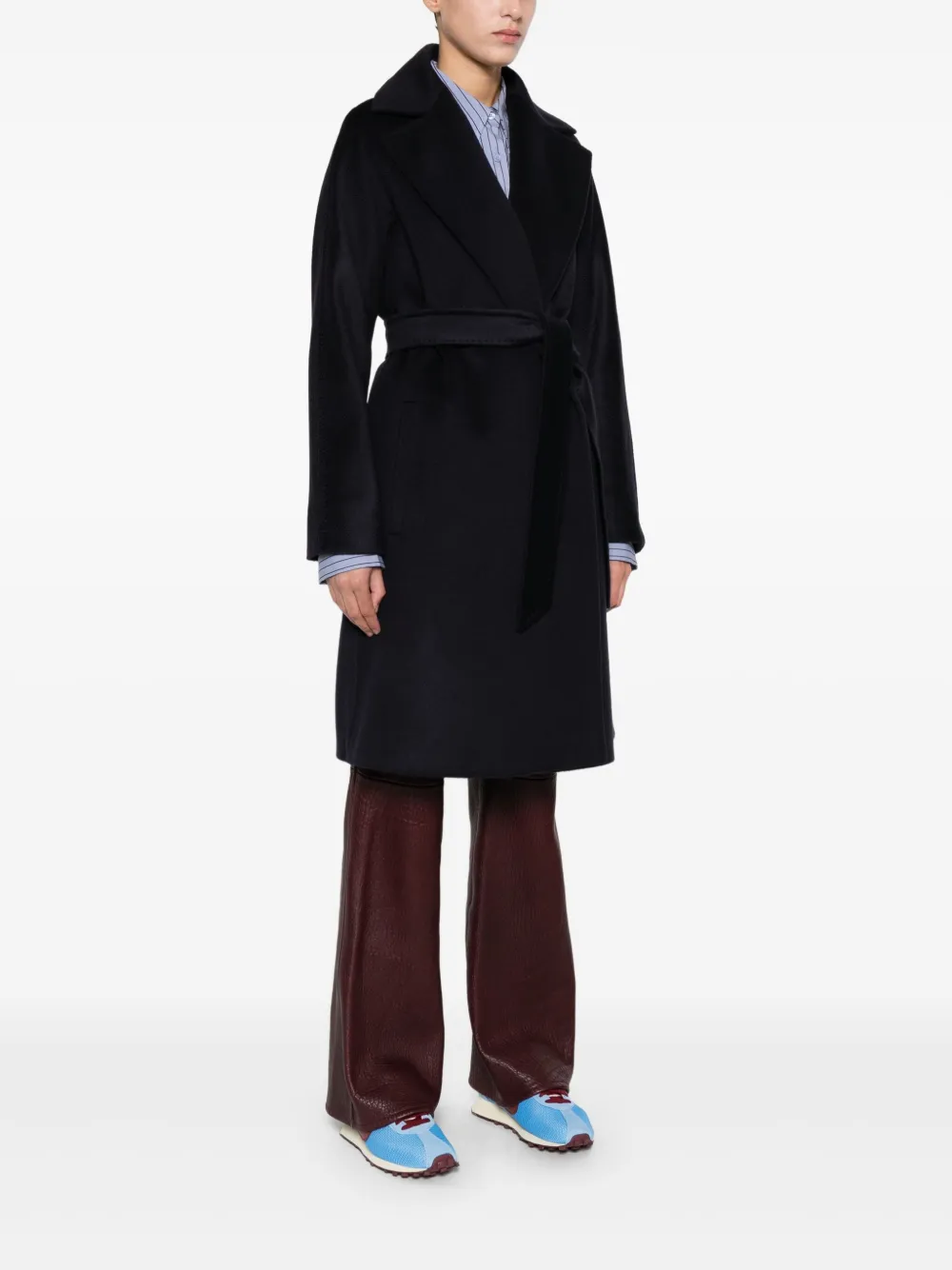 Max Mara Jas met ceintuur Zwart
