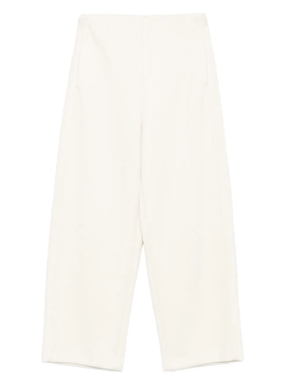 Max Mara Cropped Palazzo Trousers In Neutral