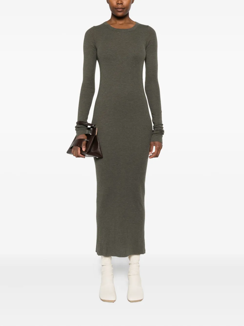 Rick Owens Midi-jurk met lange mouwen - Groen