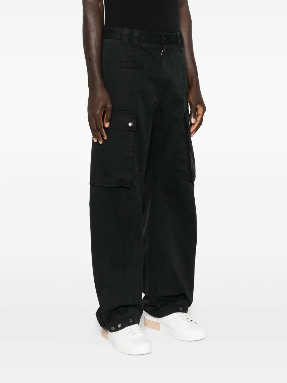 Dolce & Gabbana Cotton Cargo Trousers Clothing In Black