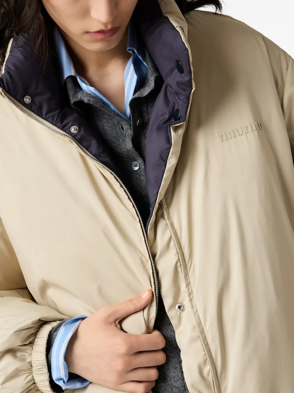 Miu Jack met hoge hals Blauw