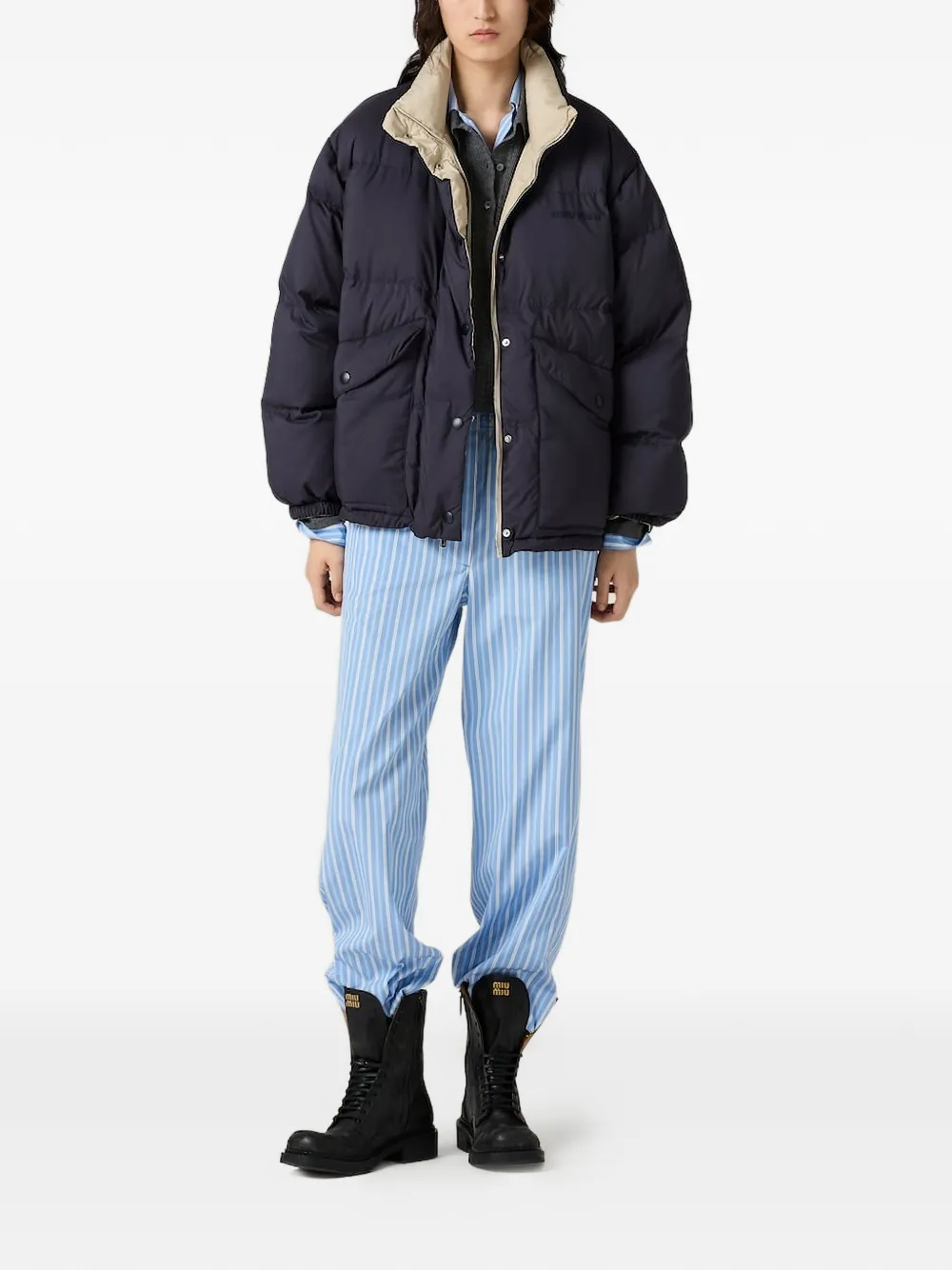 Miu Jack met hoge hals Blauw