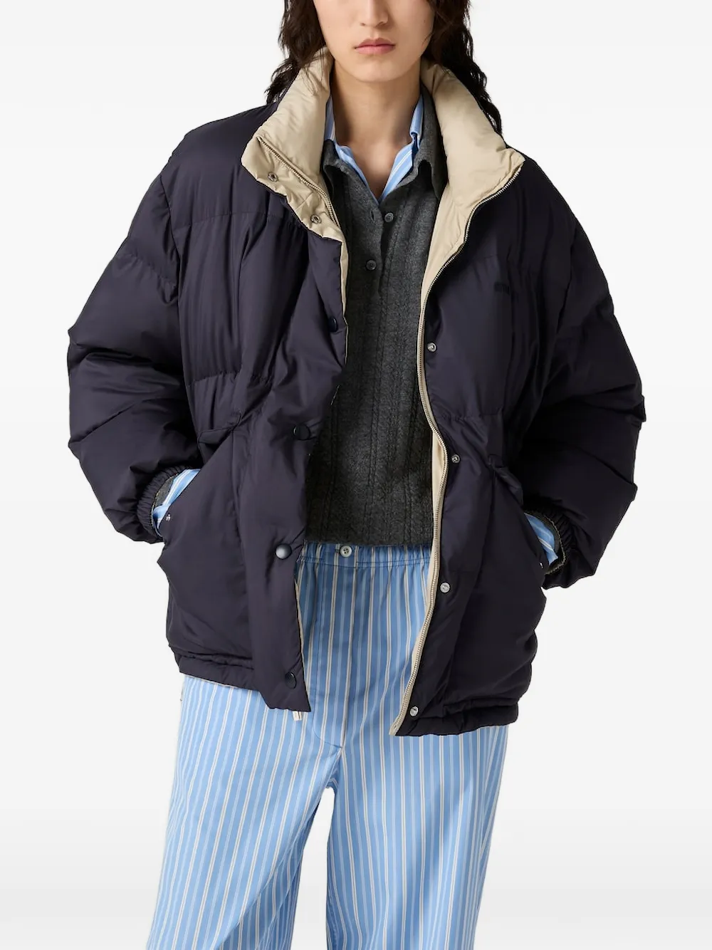 Miu Jack met hoge hals Blauw