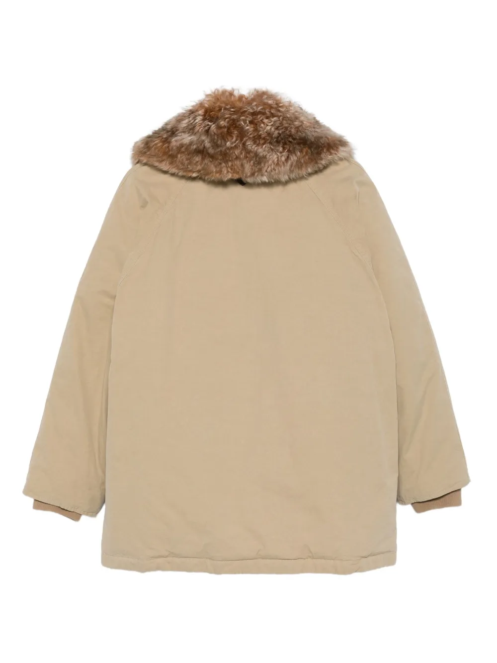 Prada faux-fur-trimmed button coat | Oversized Coats | Image 2