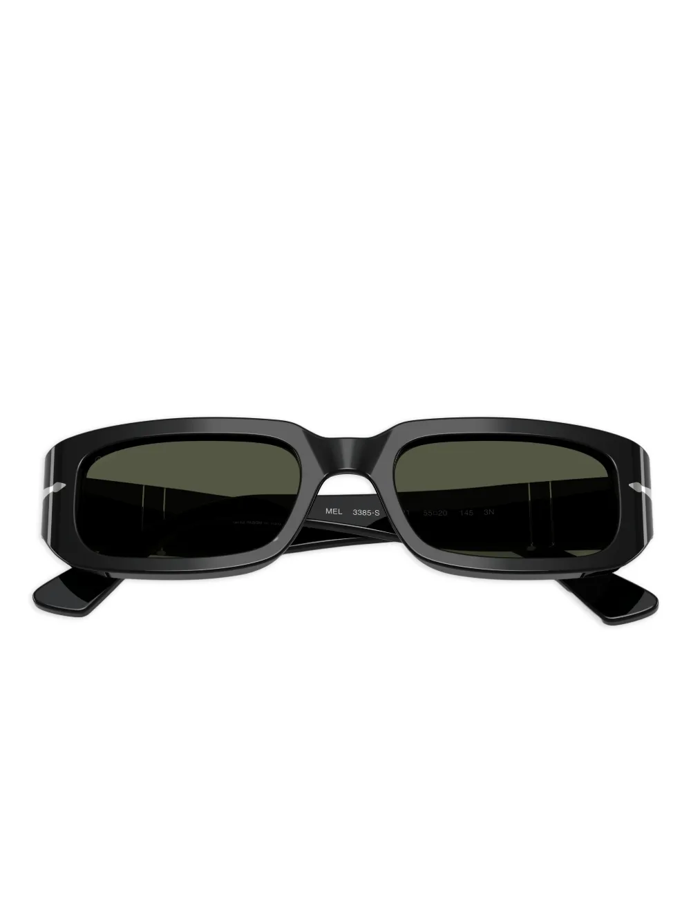 Persol Zonnebril met rechthoekig montuur Zwart