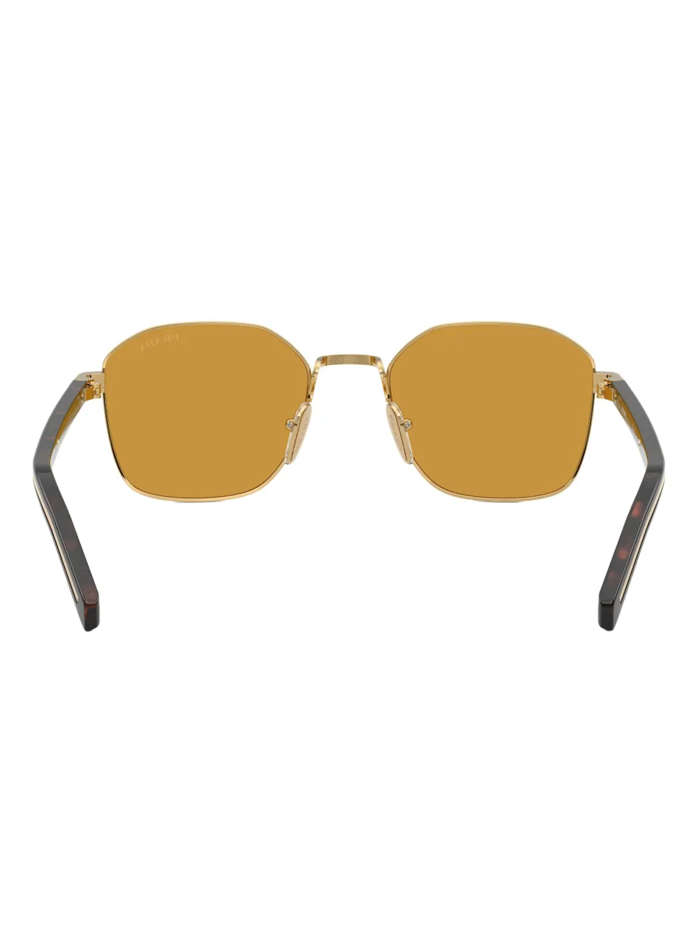 Prada Geometric-frame Sunglasses In Brown