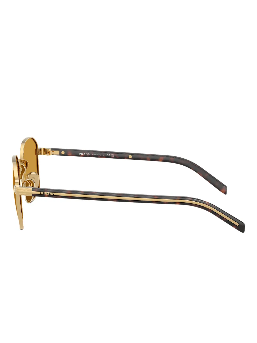 Prada Geometric-frame Sunglasses In Brown