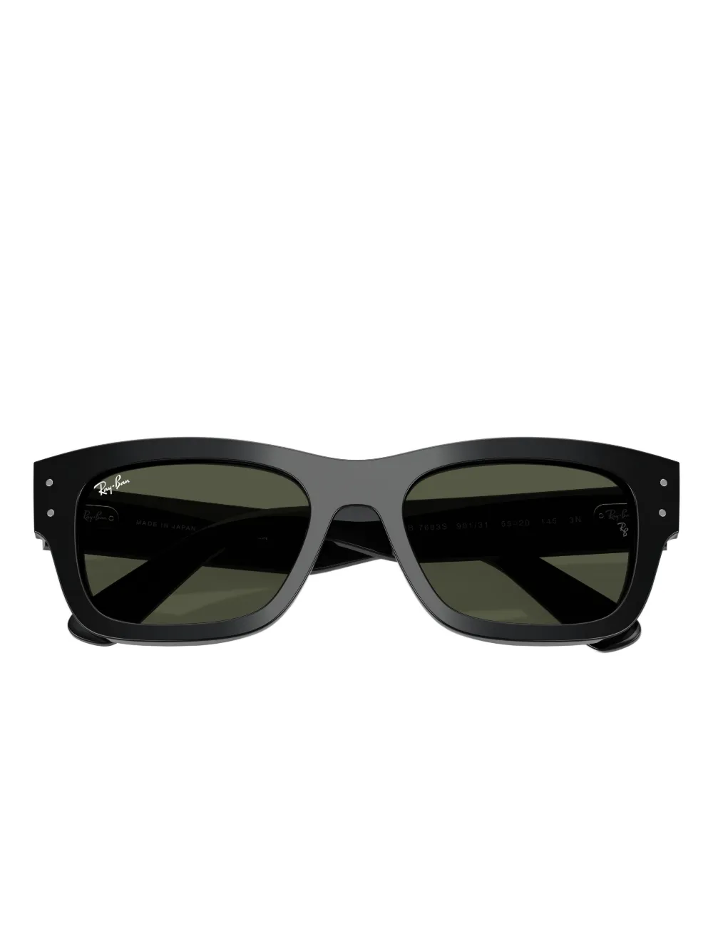 Ray Ban Rectangle Acetate Sunglasses In Black