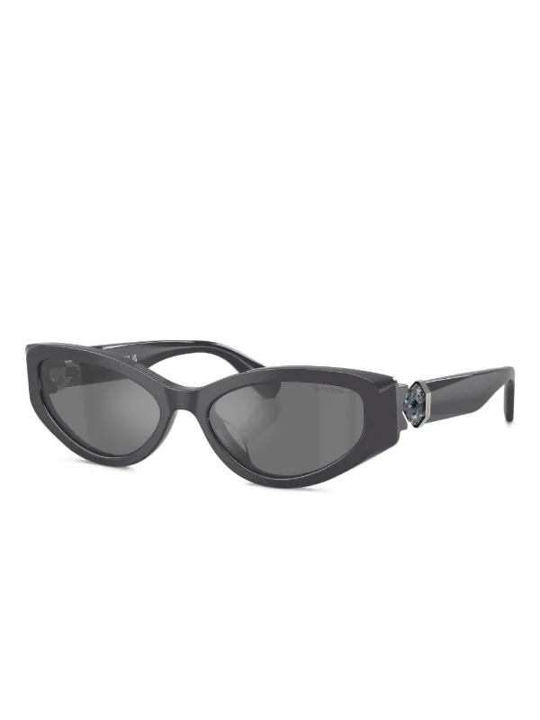 Swarovski Eyewear crystal-embellished cat-eye Sunglasses | Grey