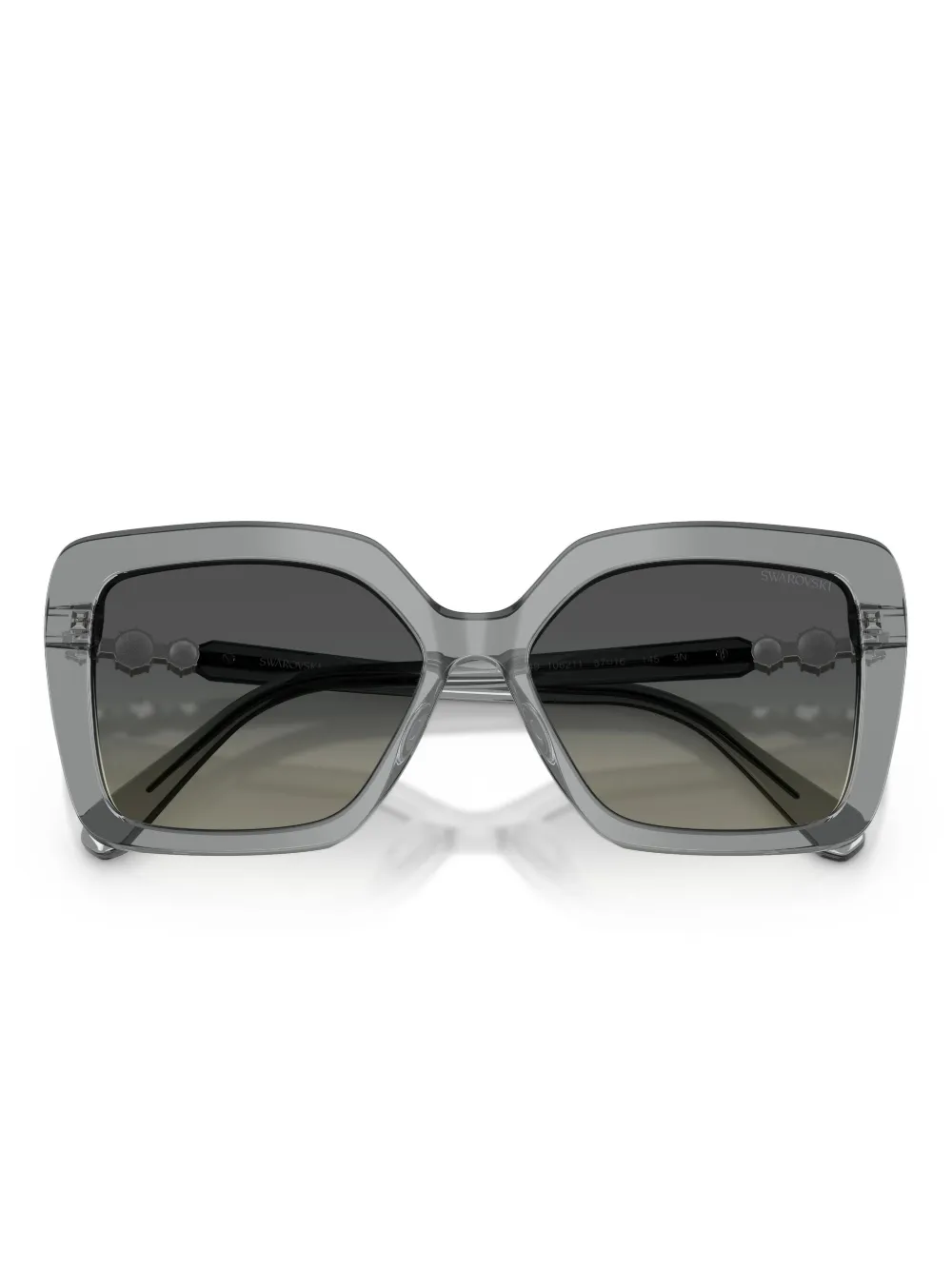 Swarovski Square-frame Crystal-embellished Sunglasses In Gray