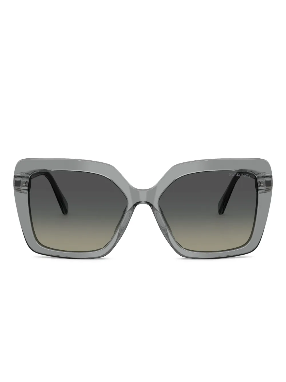 Swarovski Square-frame Crystal-embellished Sunglasses In Gray
