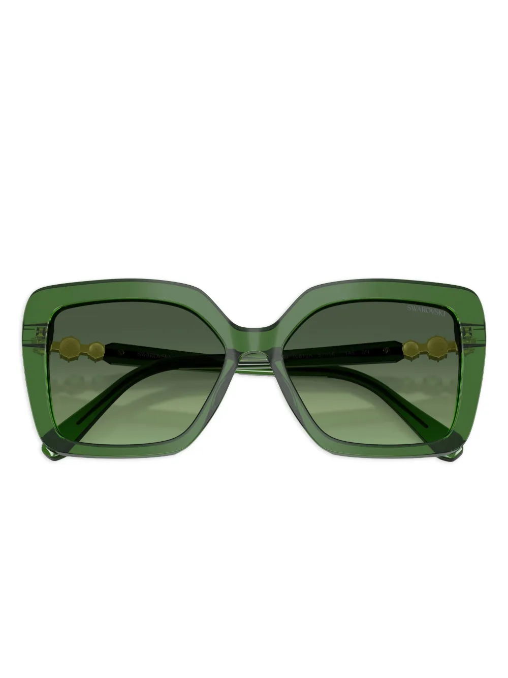 Swarovski Crystal-embellished Square Sunglasses In Green