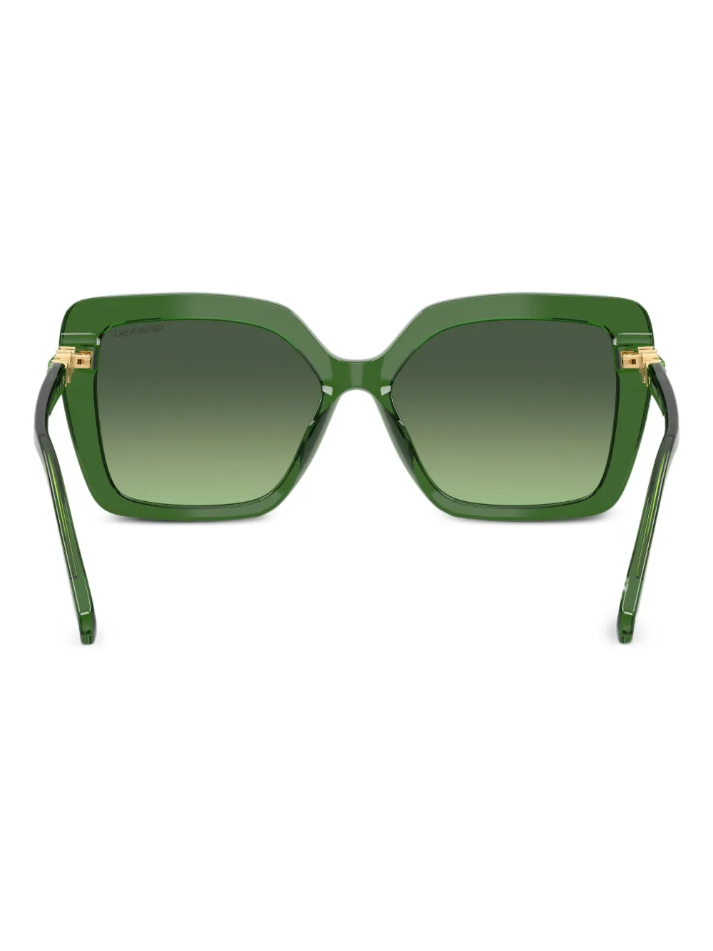Swarovski Crystal-embellished Square Sunglasses In Green