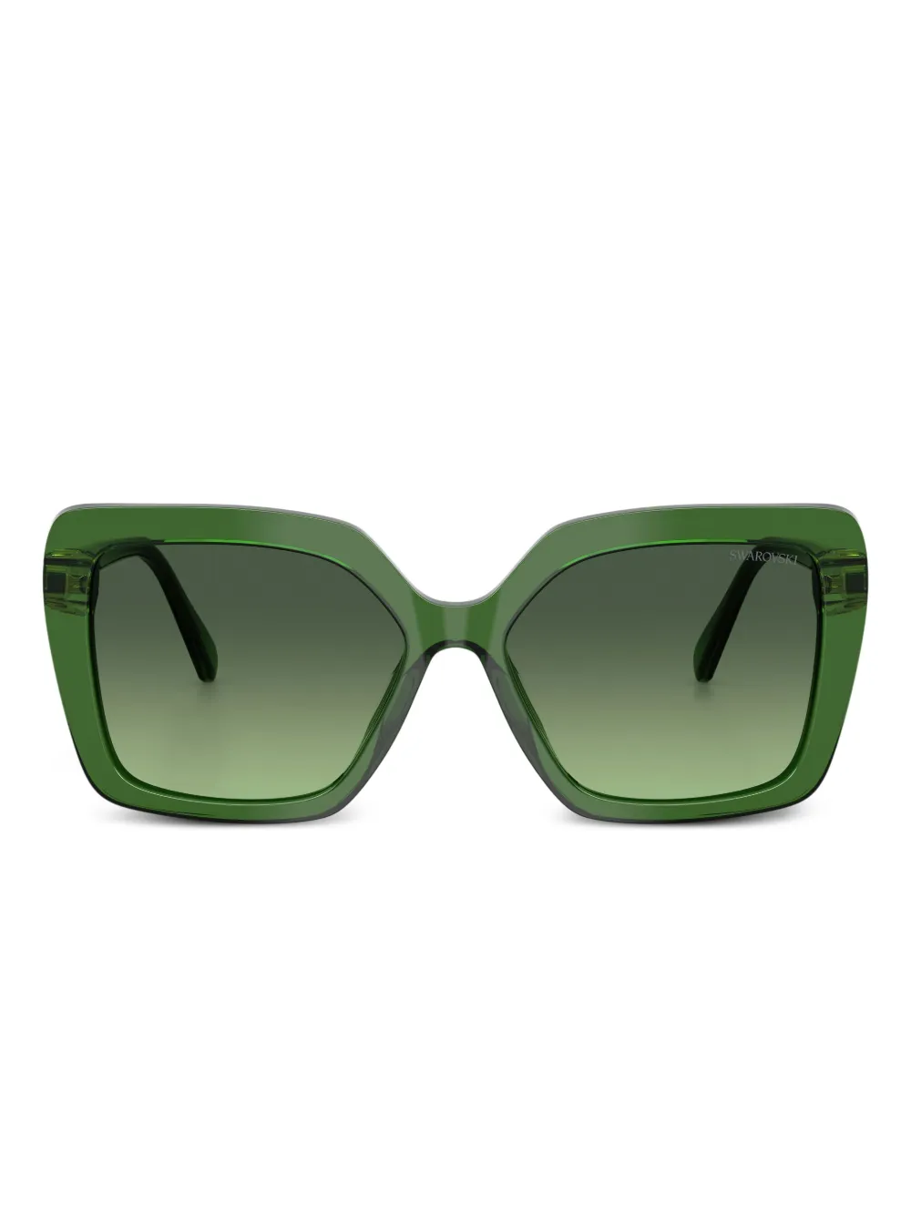 Swarovski Crystal-embellished Square Sunglasses In Green