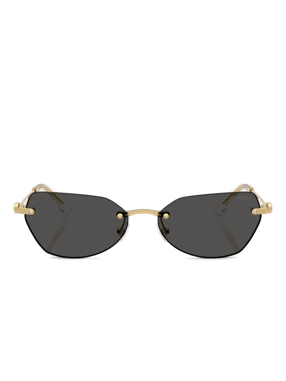 Swarovski crystal-embellished cat-eye sunglasses | Gold | Image 1