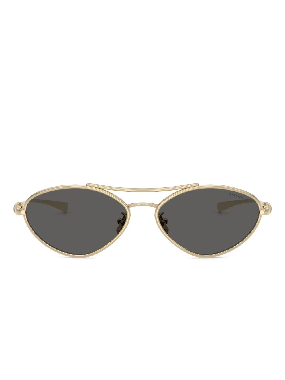 Tiffany & Co. oval-frame sunglasses | Gold | Image 1