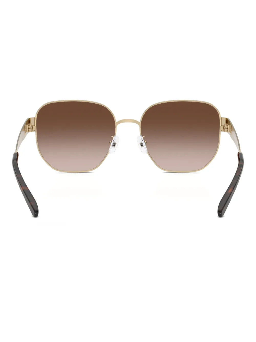 Tory Burch Tortoiseshell Round-frame Sunglasses In Gold