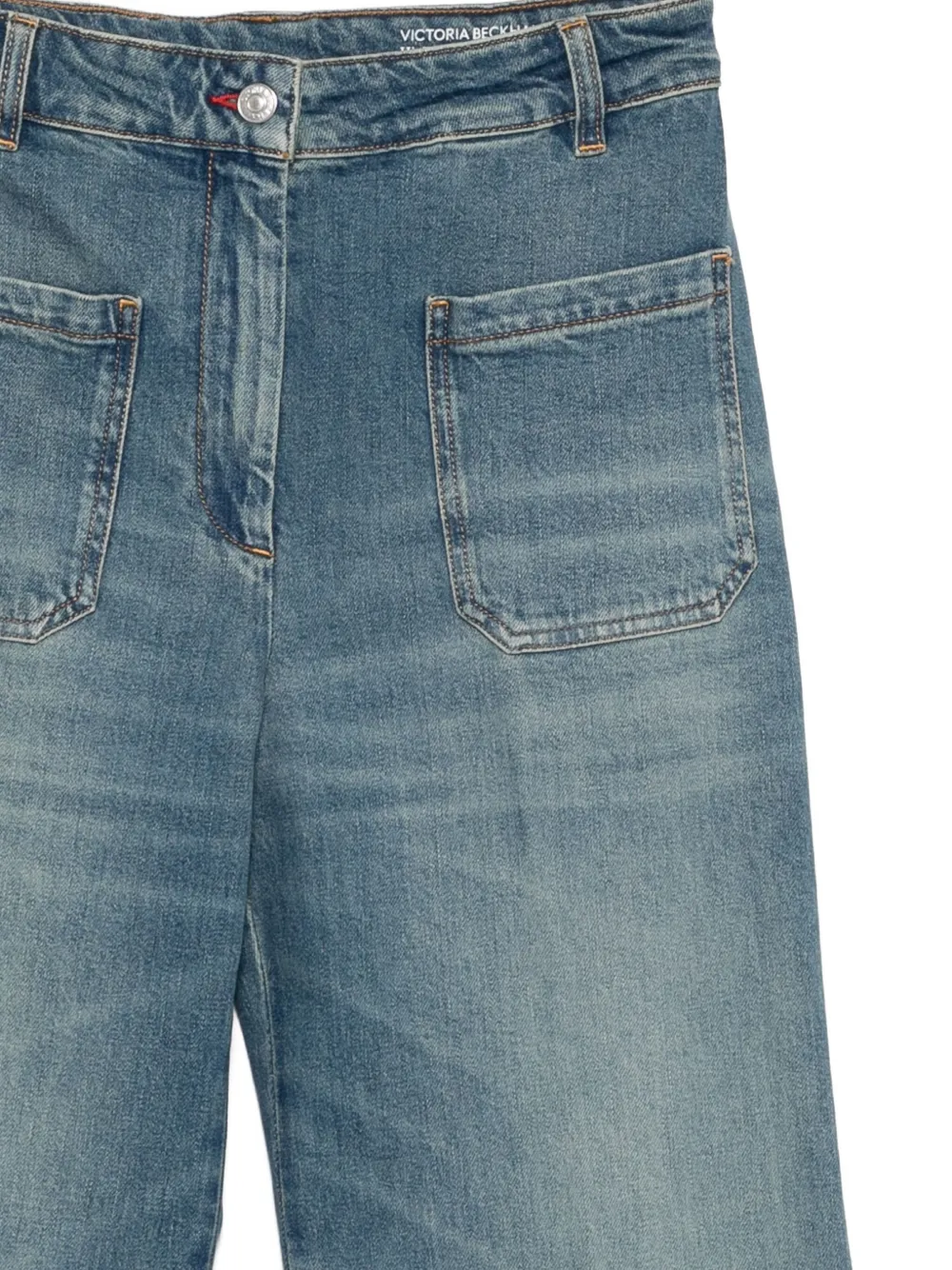 Victoria Beckham Jeans met zakdetail Blauw