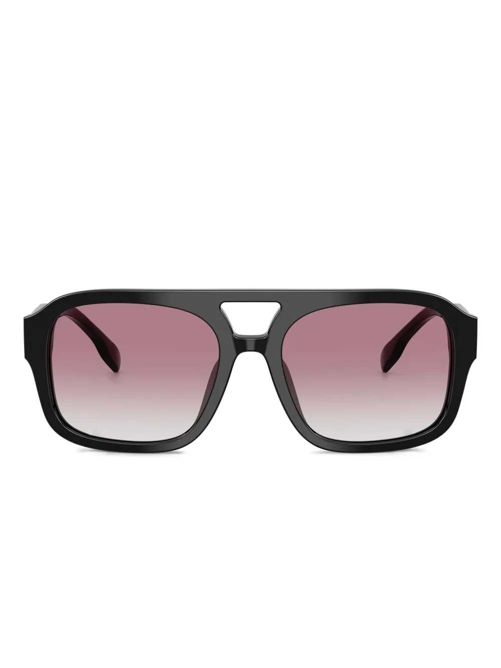 Tory Burch double-bridge square-frame sunglasses | Black | Image 1