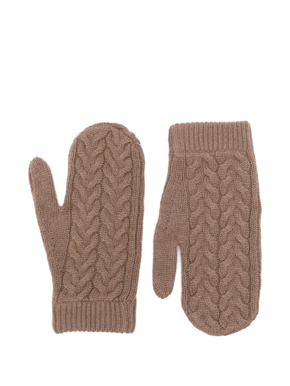 'S Max Mara cable knit gloves - Marrone