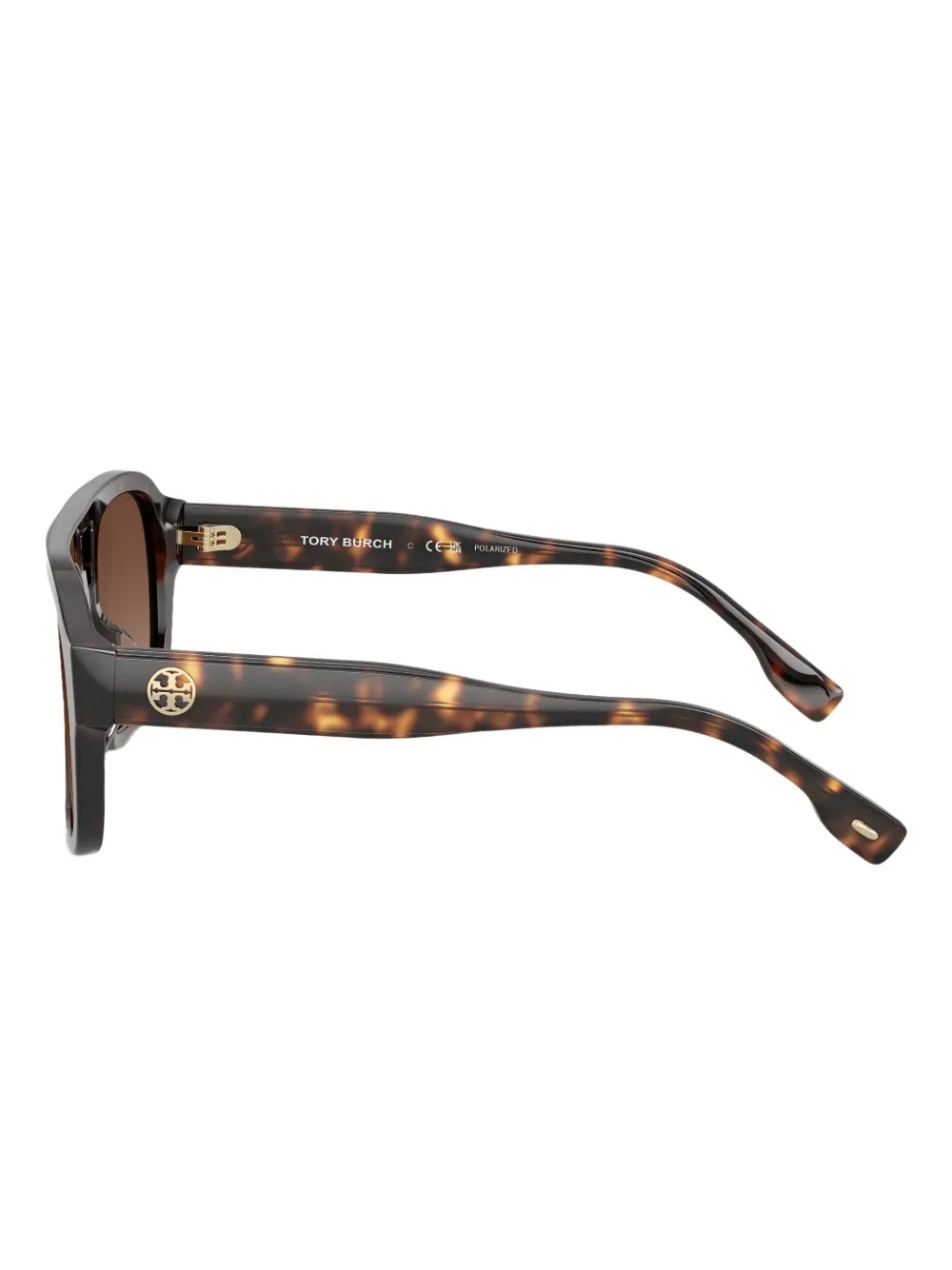 Tory Burch Tortoiseshell Square Sunglasses In Brown