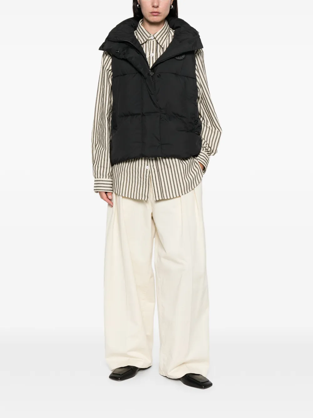 Canada Goose Padded Hooded Gilet In Black